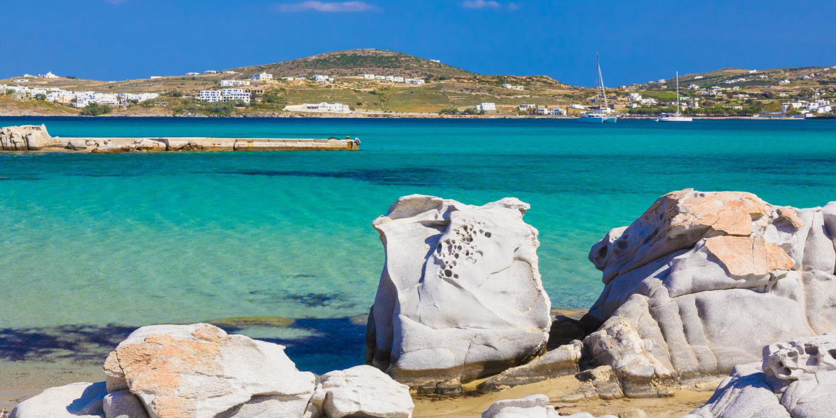 Piso Livadi beach in Paros